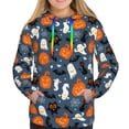 thumbnail image 4 of Hoodies for Women - pumpkin halloween cats Comfrt Colour Drawstring Women'S Fashion Hoodies & Sweatshirts, Fall Outfits Clothes for Women 2024 Pullover with Kangaroo Pocket, 4 of 7