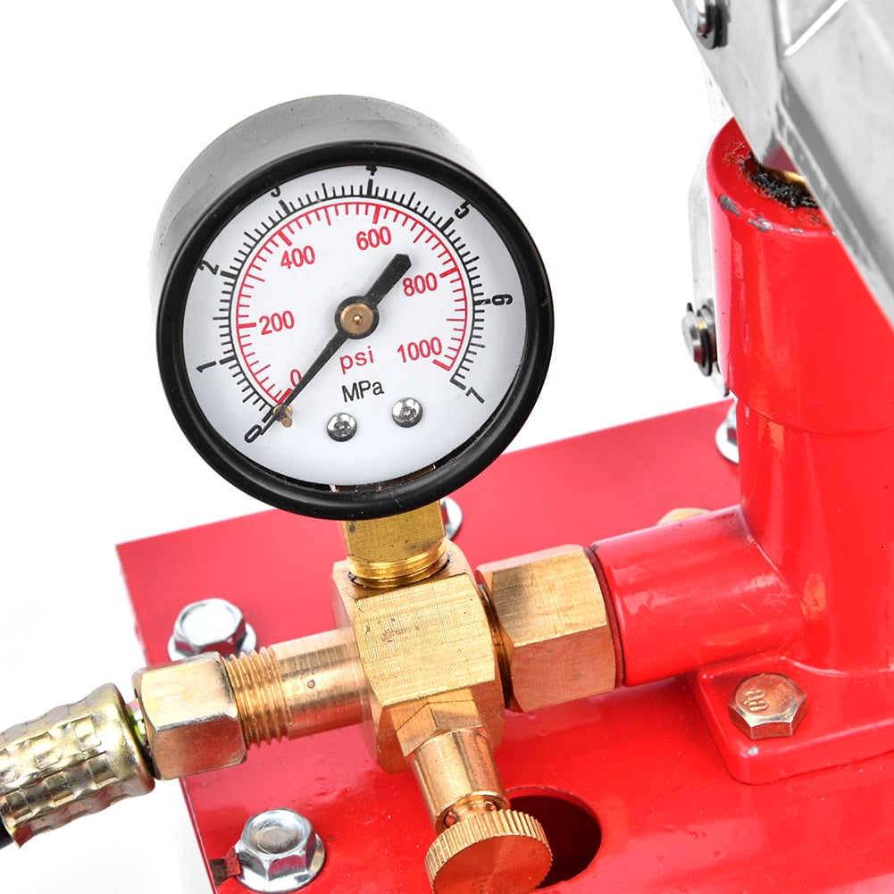 Hydraulic Manual Pressure Test Pump 1000PSI 7MPa Pipe Valve Water Pressure Tester Hand Tool for Pipeline Pressure Container Irrigation Sharainn Pressure Test Pump