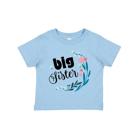 

Inktastic Big Sister Announcement Flowers Gift Toddler Toddler Girl T-Shirt