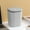Gray #3, variant on Slow Drop Desktop Trash Can with Lid | Small Office & Dormitory Garbage Bin | Compact 5.3x5.3x6.9 Inch Plastic Wastebasket in Gray, Green, White