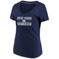 thumbnail image 3 of Women's Majestic Navy New York Yankees Compulsion to Win Plus Size V-Neck T-Shirt, 3 of 3