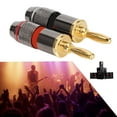 thumbnail image 4 of Banana Connector,24K Gold-plated Pure Copper Audio Connector Banana Plug Sturdy Construction, 4 of 9
