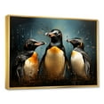 thumbnail image 2 of Designart "Chic Penguins On A Chilly Day" Penguin Floater Framed Wall Art Prints, 2 of 5