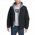 thumbnail image 5 of Levi's Men's Washed Cotton Military Jacket with Removable Hood (Standard and Big & Tall), Black, Medium, 5 of 8