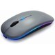 thumbnail image 1 of WREANU Wireless Bluetooth  Rechargeable Laptop Mice with LED Lights Silent Slim Use(BT5.2 and 2.4G Portable USB) Dual Mode Computer  for Laptop//Tablet//Computer/ (Black), 1 of 10
