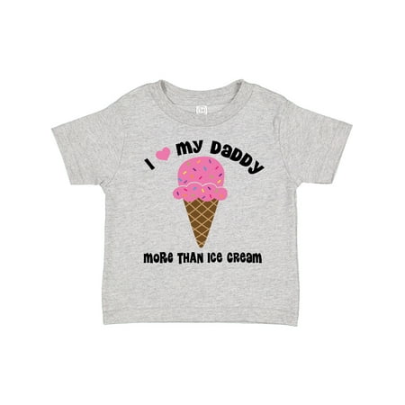 

Inktastic I Love Daddy More Than Ice Cream Gift Toddler Toddler Girl T-Shirt
