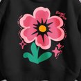 thumbnail image 6 of Wilak Girls Flower Print Hoodies Sweatshirts Pullover Long Sleeve Casual Cute Kids Fall Tops Black 2T, 6 of 7