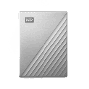 Western Digital 6TB WD My Passport Ultra for Mac USB-C and USB 3.2 Gen 1, Portable External Hard Drive HDD, Silver - WDBGKC0060BSL-WESN