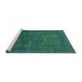 thumbnail image 2 of Ahgly Company Machine Washable Indoor Rectangle Abstract Turquoise Blue Modern Area Rugs, 8' x 10', 2 of 4
