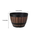 thumbnail image 3 of Bearachild Maceta de barriles de imitación, decoración de jardín para el hogar, accesorio de jardinería, maceta para plantas de interior, cubo Jardín y Patio tipo 1 Bearachild HA084268-01, 3 of 6