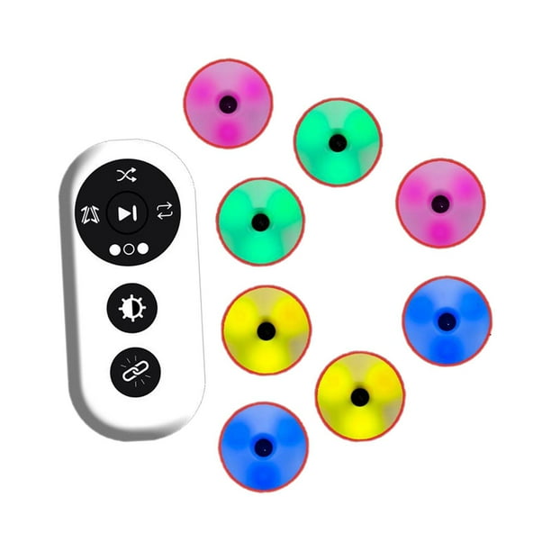 8 luces de entrenamiento de reacción con control remoto, LED de coordinación con 4 modos, luces de agilidad deportiva para esgrima, fútbol y baloncest
