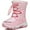 Pink-H0822, variant on Blikcon Boys Snow Boots Water-Resistant Slip Resistant Warm Winter Shoes (Little Kid/Big Kid)