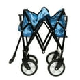 thumbnail image 4 of MiniMeetall Collapsible Wagon Cart - 225lb Capacity Foldable Utility Cart with 360° Wheels, Lightweight Steel Frame & Strapping System, Flower Blue, 4 of 12