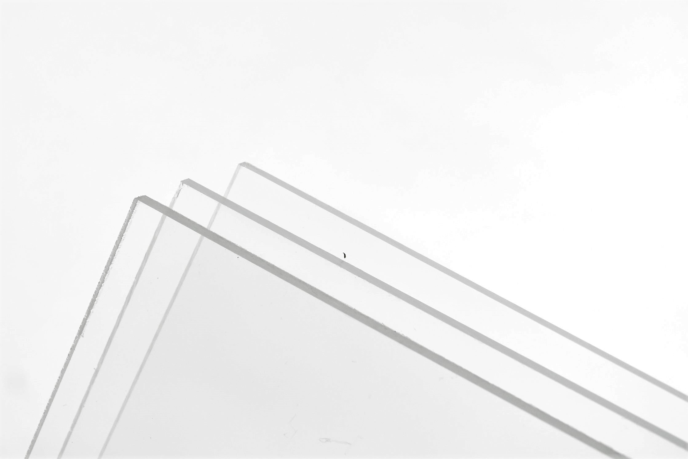 Clear Acrylic Plastic Sheet 1/8" x 24" x 24"