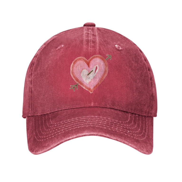 DouZhe Adjustable Washed Cotton Baseball Cap - Heart Shape 
