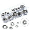 thumbnail image 3 of Uxcell 160 Pcs Internal Tooth Washers Set, 7 Sizes M3/M4/M5/M6/M8/M10/M12 Quick Star Locking Washers, 304 Stainless Steel, 3 of 6