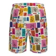 thumbnail image 6 of Kdxio Cute Doodles Pattern Mens Casual Shorts - Drawstring Summer Beach Sports Shorts for Men, 6 of 9