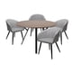 thumbnail image 1 of Set de Comedor Sibari 120 D203 Nogal + 4 Sillas Burgos S17 Plata Mundo In Muebles, 1 of 5