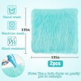 thumbnail image 2 of Triani 2Pcs School Locker Rugs 12" x 12" Square Plush Cushion Fluffy Area Rug for Tabletop Photography Home Decor Product Display(Lake Blue), 2 of 7