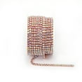 thumbnail image 1 of VC Crystal SS6-SS18(2mm-4.5mm)Silver/Gold Base Clear Crystal Dense Rhinestone Chain Apparel Sewing Glass Rhinestone Cup Chain, 1 of 7