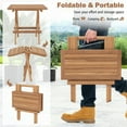 thumbnail image 6 of Canddidliike Square Patio Portable and Folding Table with Robust Wood Structure, Well-Crafted Patio Table with Slatted Tabletop, Foldable Table for Outdoor as Garden, Patio, Teak, 6 of 6