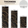 thumbnail image 4 of Black Gold Wave Marble Pattern Kitchen Rugs Sets Of 3,Kitchen Runner Rugs Non Skid Washable,Decorative Kitchen Floor Mats for Kitchen,Sink,Laundry,17"x30"+ 17"x47" + 17"x59", 4 of 6