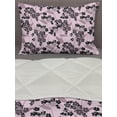 thumbnail image 3 of Botanical Comforter & Sham Bedding Set, Abstract Forget Me Not Inflorescence Burgeoning Twigs Gentle Spring, 3 pcs Duvet Set Microfiber Filling Quilt, 5 Sizes, Pale Pink Black Taupe, by Ambesonne, 3 of 4