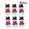thumbnail image 1 of Mobutofu 6Pcs Rectangular Nonwoven Cloth Tableware Pouch for Spoons and Forks Holder Christmas Dinner Party Decor, 1 of 8