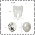 thumbnail image 6 of Silver Tooth Theme Balloons Set, Dental Graduation Party Balloons Decoration, Ivory Tooth Foil Balloons, 12 inch Confetti Balloons for Dental Graduation Decor Birthday Party Supplies, 6 of 6
