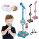 thumbnail image 2 of Kids Karaoke Machine with Microphones and Adjustable Stand, Music Sing Along with Flashing Stage Lights and Pedals for Fun Musical Effect, 2 of 5