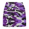 thumbnail image 7 of FAOWME Women's Skirts High Waist Camouflage Print Comfortable Breathable Fitness Yoga Skirt Built In Shorts For Sports Activities,Purple,Xxxl, 7 of 7