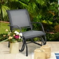 thumbnail image 1 of Silla Oscilante Mecedora Costway Cómoda para Jardín Pórtico Patio Piscina Gris 63,5 x 73 x 87 cm, 1 of 10