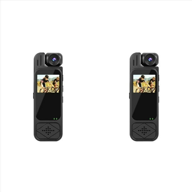 2X Mini Cámara HD 1080P - Videocámara Digital Portátil con Visión por Infrarrojos, Videocámara Deportiva Compacta DV, A
