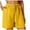 Yellow, variant on GEWSEY Women's Casual Cotton Elastic Waist Drawstring Bermuda Shorts with Pockets (Yellow, S)