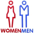thumbnail image 2 of Toyvian 2-Pack Acrylic Washroom Door Signs for Office, Simple Design, Assorted Colors, and Easy to Install, 2 of 8
