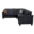 thumbnail image 3 of Lilola Home Black Velvet 6-Seater Sectional Sofa, 3 of 5