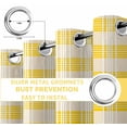 thumbnail image 4 of Yellow Plaid Striped Blackout Curtains for Bedroom, Farmhouse Checkered Modern Abstract Art Thermal Insulated Kitchen Drapes with Grommets, Light Blocking Window Treatment, 2 Panels 42" x 45", 4 of 7