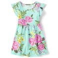 thumbnail image 1 of Vestido de moda The Children's Place para niñas pequeñas Mellow Aqua 5T, 1 of 4
