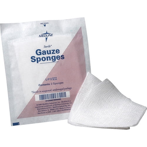 Medline Sterile Gauze Sponges - 12 Ply - 3 Medline Sterile Gauze Sponges - 12 Ply - 3