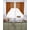 DarkOrange Beige, variant on Yellow Beige Striped Swag Curtains for Living Room/Bedroom Windows, Modern Farmhouse Retro Lines Kitchen Curtains and Valances Set 36 Inch Length, Light Filtering Swags Valance Curtain Panels