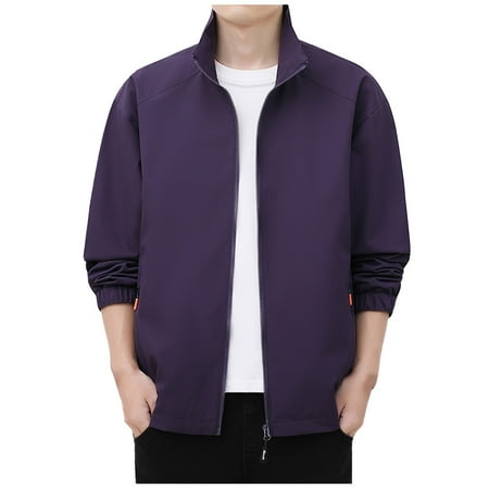 PuLe Jackets for Men Men s Casual Sports Daily Outdoor Stand Collar Long Sleeve Jacket