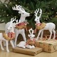 thumbnail image 2 of Christmas White Reindeer Figurine Realistic Christmas Reindeer Display Ornament Perfect For Holiday Decorations, 2 of 9