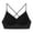 Black_BY51, variant on Women Cross Back Bra Padded Seamless No Underwire Deep V Neck Thin Straps Bralettes White 34
