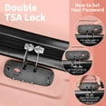 thumbnail image 5 of 3-Piece Luggage Set, 20/24/28in Hardside Suitcases, TSA Lock, Silent Wheels, Lightweight Trolley Travel Case for Carry On Check-in Business Trip,Rose Gold, 5 of 11