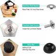 thumbnail image 4 of 4 piezas de pomo universal para tapa de olla, pomo de repuesto para tapa de sartén, mango para olla, accesorios de cocina, 4 of 5