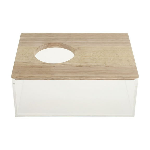 LULULION Transparent Hamster Habitats Hamster Sand Bath Acrylic for Small Pets 1Set