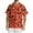 Vermilion_001, variant on Domuza Scrub Tops Men Oversized V-Neck Short Sleeve Spooky Novelty Print Nursing Top Comfort Soft Elastic Working Blouse with Chest Pockets Ginger L