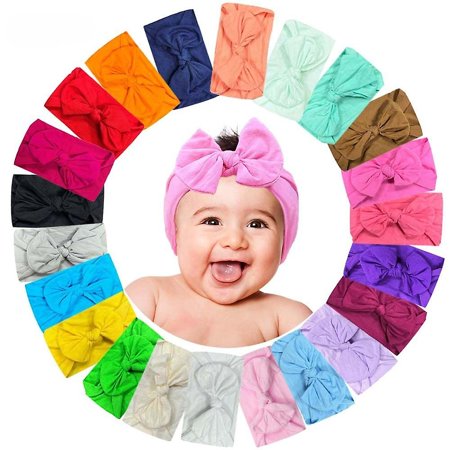 Maeau Lot De 5/6 Bonnets Turban Bébé Avec Nœuds - Doux Extensible Nouveau-Né Photographie
