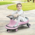thumbnail image 4 of Gymax Wiggle Car Ride-on Toy w/ Flashing Wheels for Toddlers & Kids Pink, 4 of 10