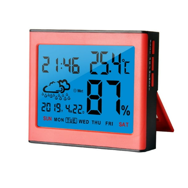 Horloge Numérique LCD Température Hygromètre Extérieur Intérieur